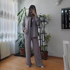 Damen lässiges und elegantes Blazer-Hosen-Ensemble R&B