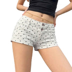 Damen Modische Shorts mit zeitgemäßem Punktedesign und hohem Bund R&B