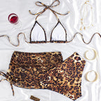 Damen Triangel-Bikini mit transparentem Wickelrock