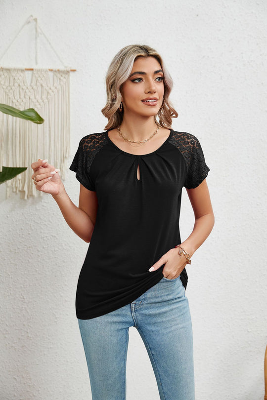 Damen T-Shirt mit Spitzendetails R&B