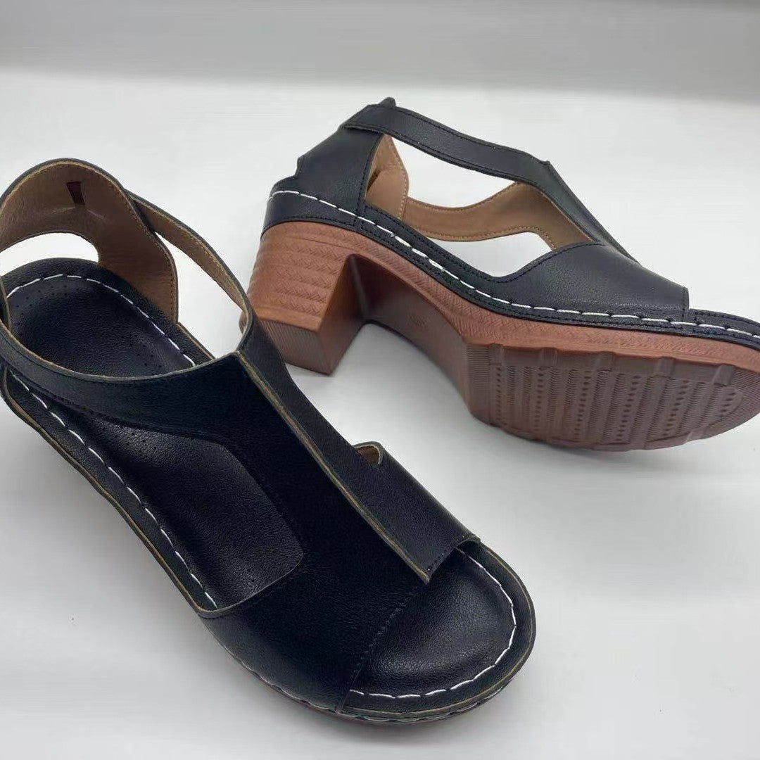 Damen Komfortable Wedge-Sandaletten mit verstellbarem Riemendesign und ergonomischem Fußbett R&B