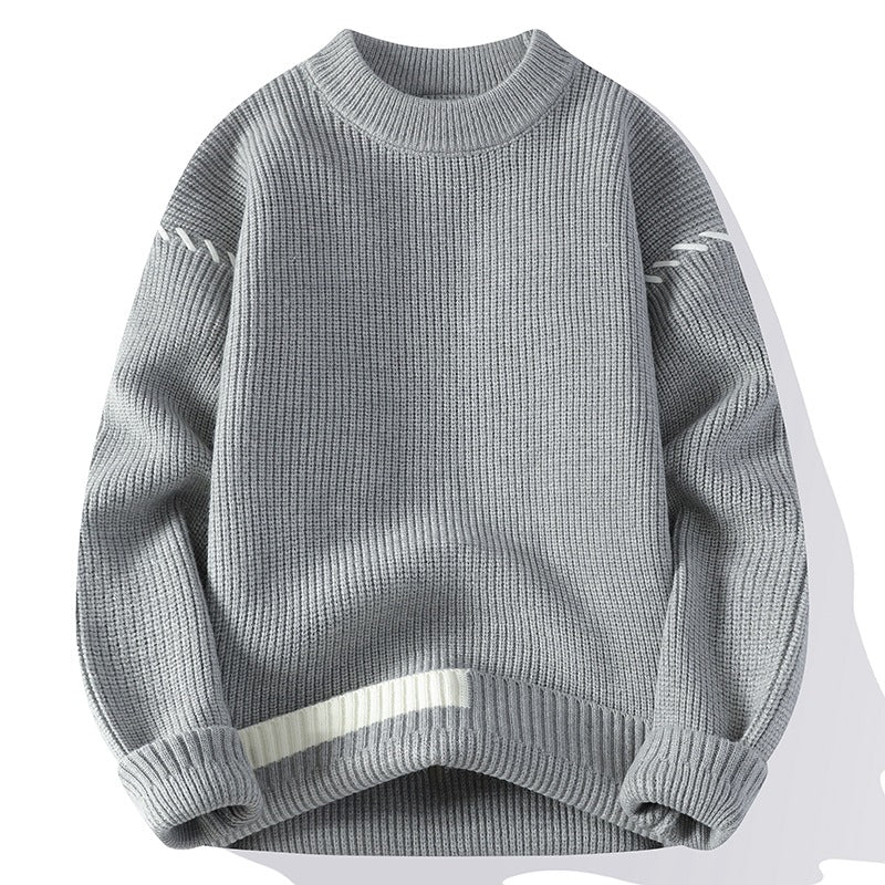 Damen Grober Strickpullover mit innovativem Design und dekorativen Details R&B