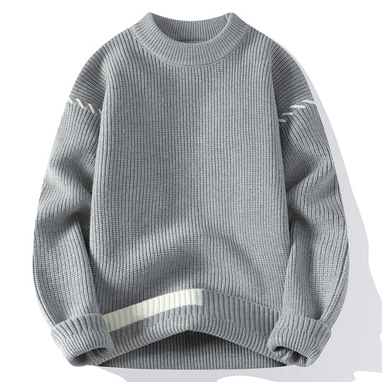 Damen Grober Strickpullover mit innovativem Design und dekorativen Details R&B