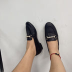 Damen Mokassins mit elegantem Perlen-Akzent