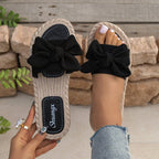 Damen modische Espadrilles mit dekorativem Schleifen-Detail R&B