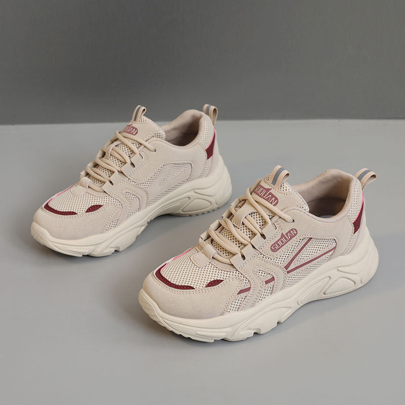 Damen sportliche Sneakers mit atmungsaktiver Mesh-Oberfläche und dämpfender Sohle R&B