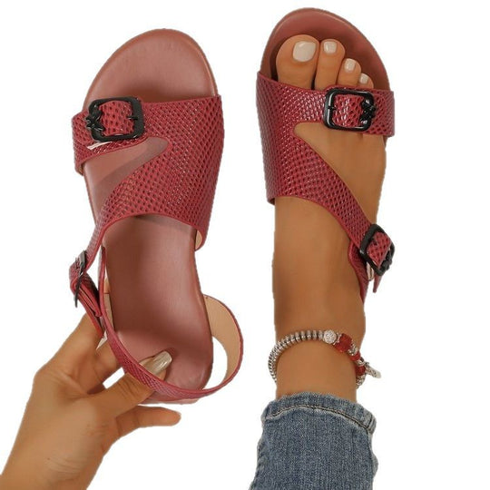 Damen Komfortable Riemchen-Sandalen mit modischem Lochdesign R&B