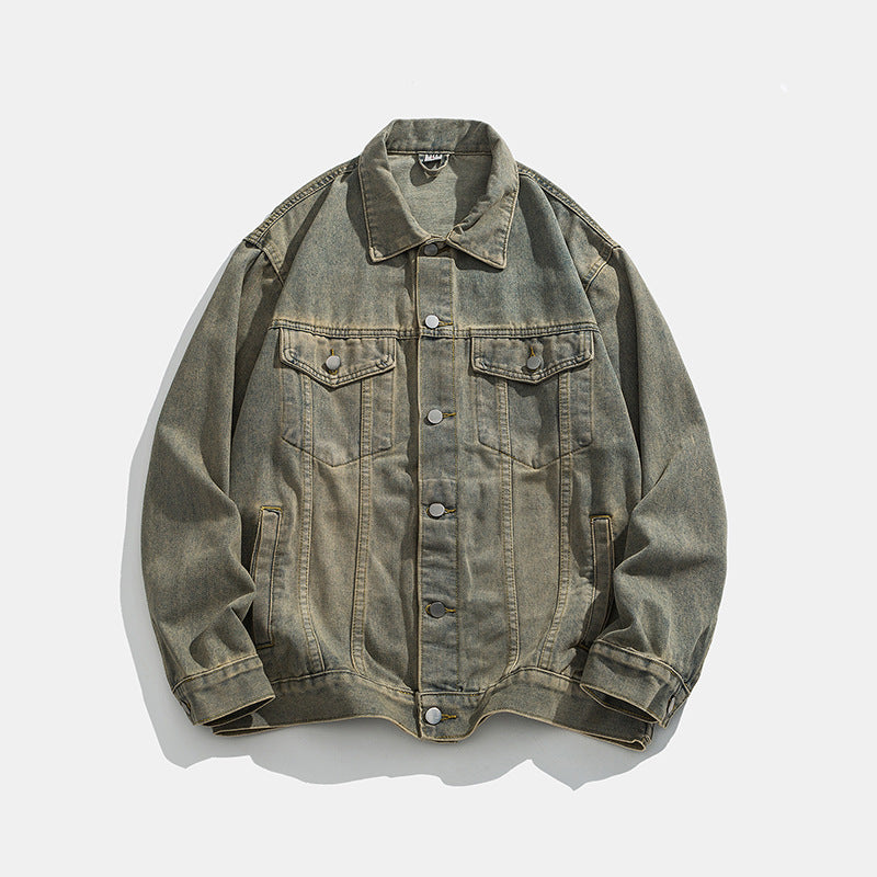 Herren klassische Denim Jacke mit schmalem Schnitt R&B