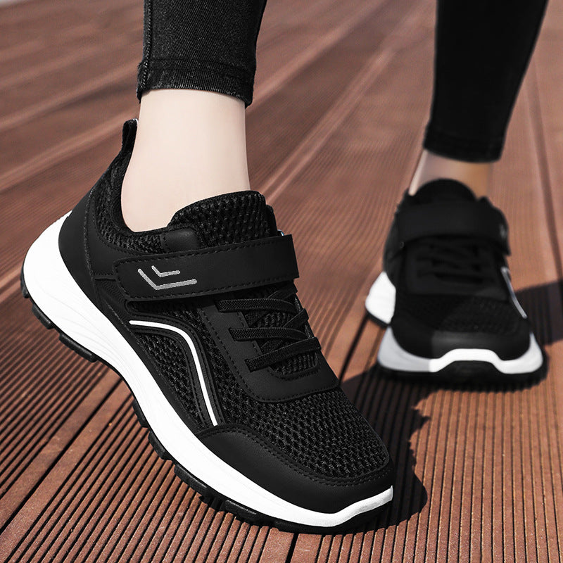 Herren nan atmungsaktiver Mesh-Freizeitsneaker mit Klettverschluss, ergonomischer EVA-Zwischensohle und profiliertem Gummi-Outdoorsohle R&B