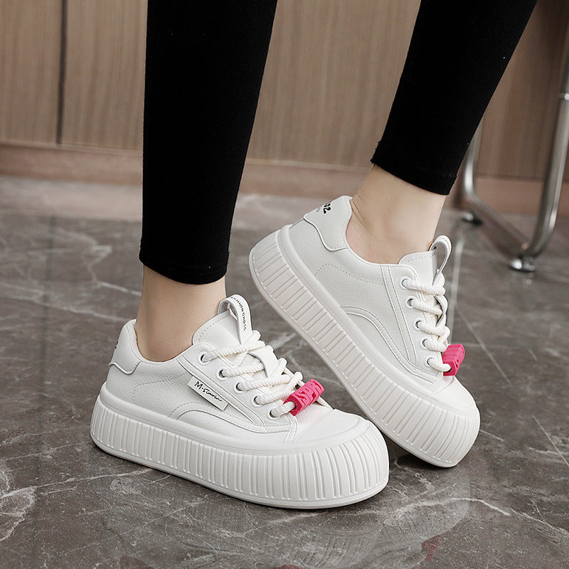 Damen Plateau-Sneaker mit trendiger Gummisohle und bequemer Dämpfung R&B