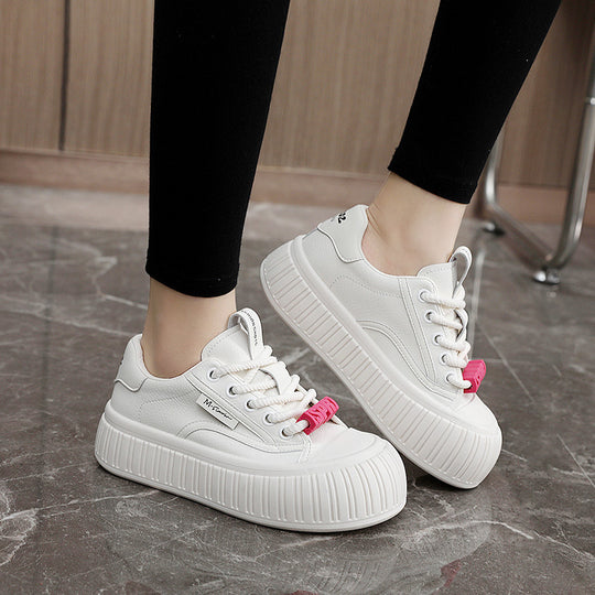 Damen Plateau-Sneaker mit trendiger Gummisohle und bequemer Dämpfung R&B