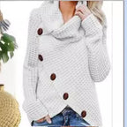 Damen Strickjacke mit asymmetrischem Schnitt und Kragen R&B