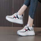 Damen Sportliche Plateau-Sneaker mit modischem Obermaterial und rutschfester Sohle R&B