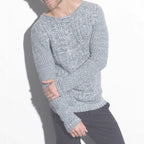 Herren Grobstrickpullover mit strukturiertem Zopfdesign und lässigem Rundhalsausschnitt R&B