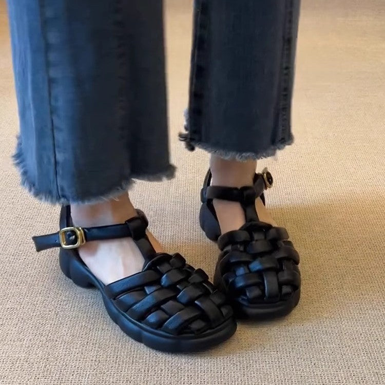 Damen Komfortable Badesandalen im stilvollen Flecht-Design