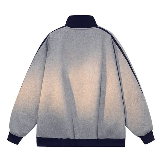 Damen Sportliche Kapuzenjacke mit Reißverschluss und angeschnittenen Ärmeln R&B