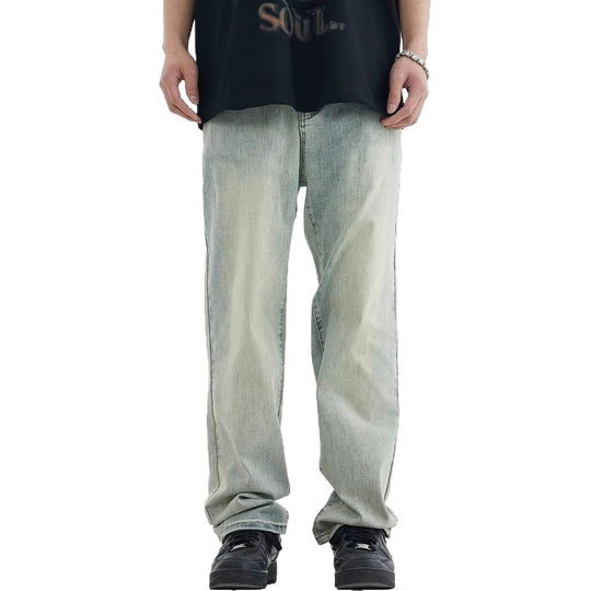 Herren lockere Denim-Jeans mit niedriger Bundhöhe R&B