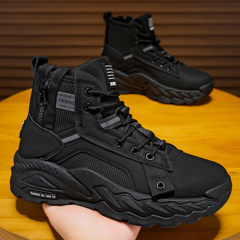 Damen Hohe Schnürstiefel mit trendigem Design und rutschfester Sohle R&B