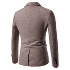 Herren elegante Anzugjacke im klassischen Hahnentritt-Design R&B