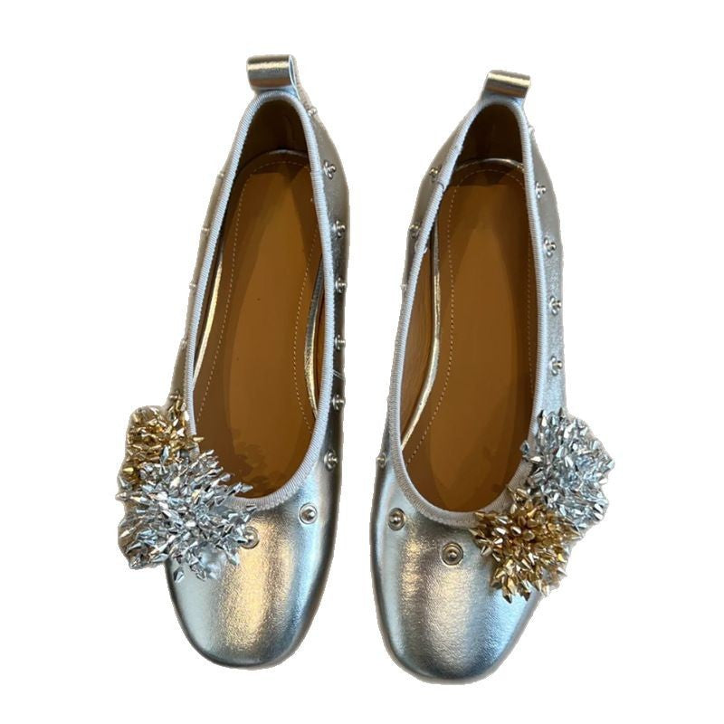 Damen Dekorative Ballerinas mit einzigartigen Applikationen