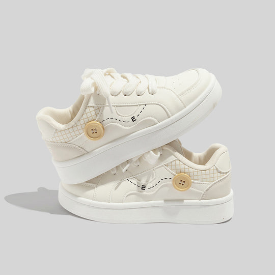 Damen Modische Freizeitschuhe mit einzigartigen Knopf-Details R&B