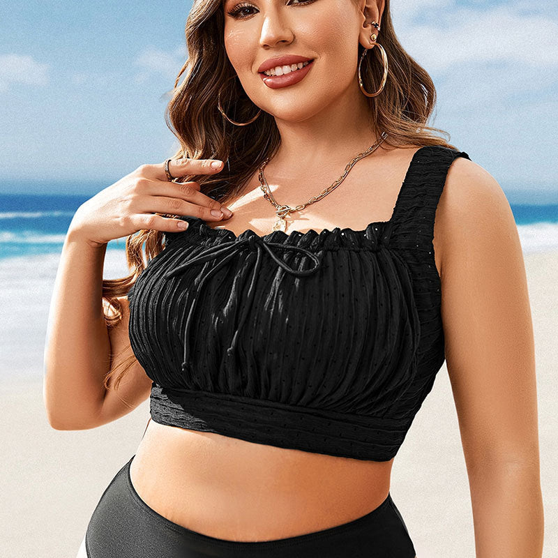 Damen Sport-Bikinioberteil mit stilvollem Rüschendesign R&B