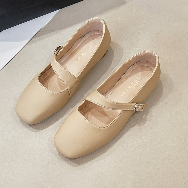 Damen bequeme Ballerinas mit verstellbarem Riemen R&B