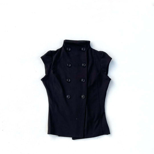 Damen elegantes bodenlanges Oberteil mit Stehkragen R&B