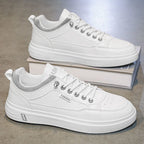 Damen Modische Sneakers mit hochwertiger Lederoberfläche und dämpfendem Fußbett