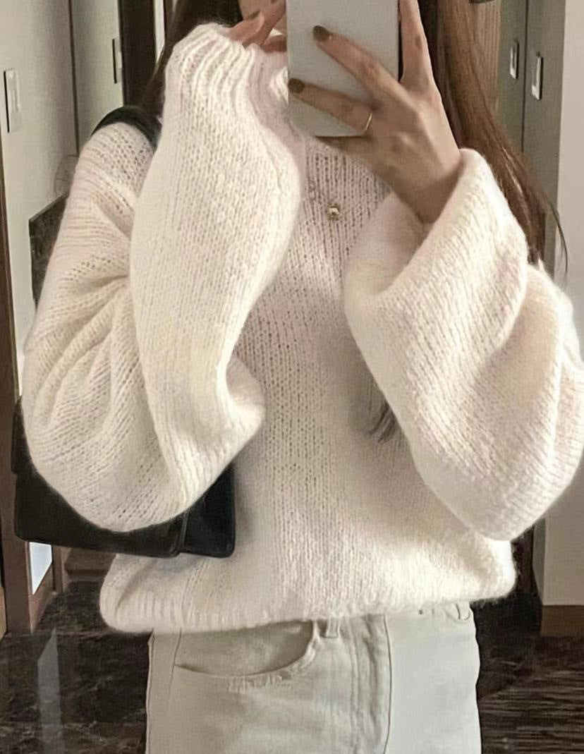 Damen Kuscheliger Strickpullover mit weitem Schnitt und klassischen Rippdetails R&B