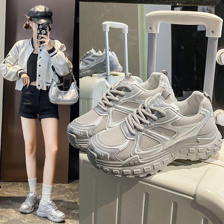 Damen Sportliche Sneakers mit atmungsaktiver Mesh-Oberfläche und rutschfester Sohle R&B