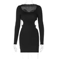 Damen Figurbetontes Minikleid mit raffiniertem Cut-Out Design R&B
