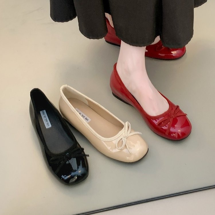 Damen Ballerinas mit dekorativer Schleifenapplikation und komfortablem Fußbett R&B