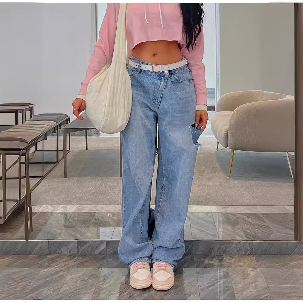 Damen Weit geschnittene Jeans im lässigen Stil