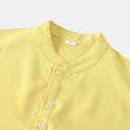 Herren Kurzarm-Hemd im lässigen Henley-Stil mit praktischen Knopfdetails