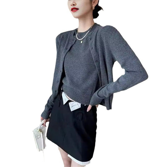 Damen Stilvolle Strickjacke mit Knopfverschluss und eleganter Passform R&B