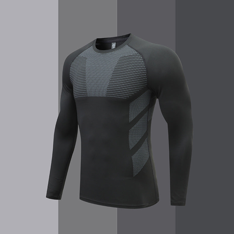 Herren Kompressions-Langarm-Sportshirt R&B