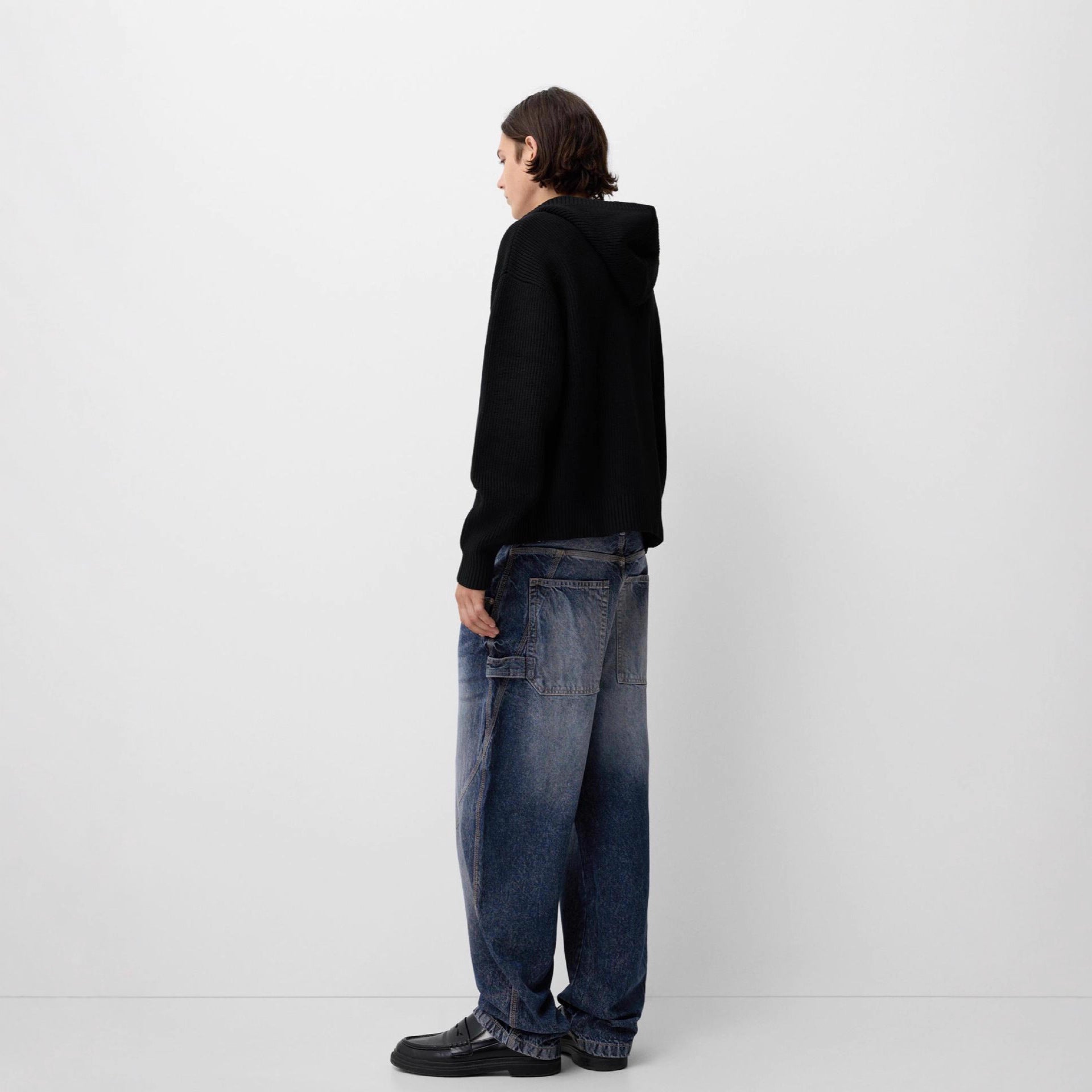 Damen Oversized Kapuzenjacke mit strukturierter Oberfläche