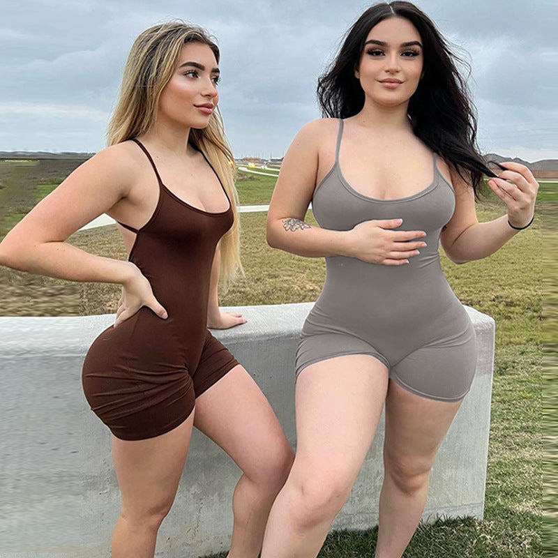 Damen Bodysuit mit schmalem Schnitt und feinen Spaghetti-Trägern R&B