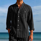 Herren Hemd mit modernem Streifenmuster R&B