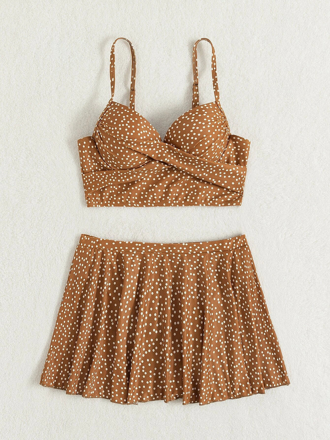 Damen Tankini-Set mit verspieltem Rock und gepolstertem Oberteil R&B