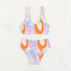 Damen Bikini-Set mit verspieltem Schnitt und hohem Taillendesign R&B