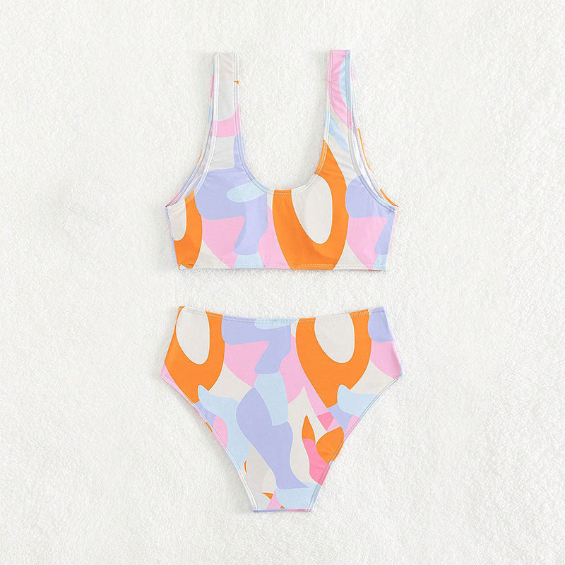 Damen Bikini-Set mit verspieltem Schnitt und hohem Taillendesign R&B