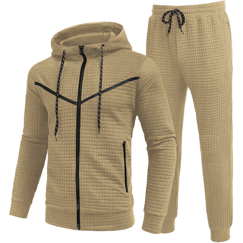 Herren Fleece-Jogginganzug mit strukturiertem Design R&B