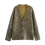 Damen Kuschelige Strickjacke mit animalischem Muster R&B