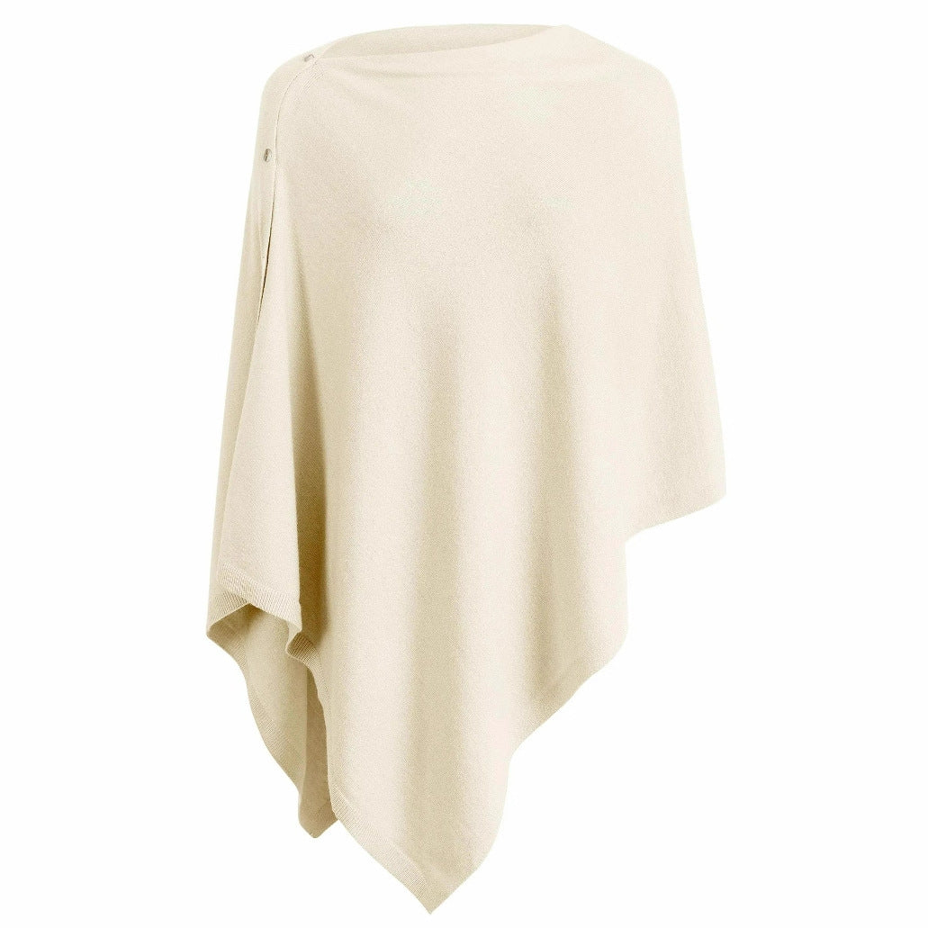 Damen vielseitiger Poncho aus hochwertiger Materialmischung R&B