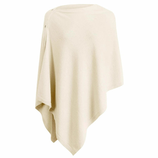 Damen vielseitiger Poncho aus hochwertiger Materialmischung R&B