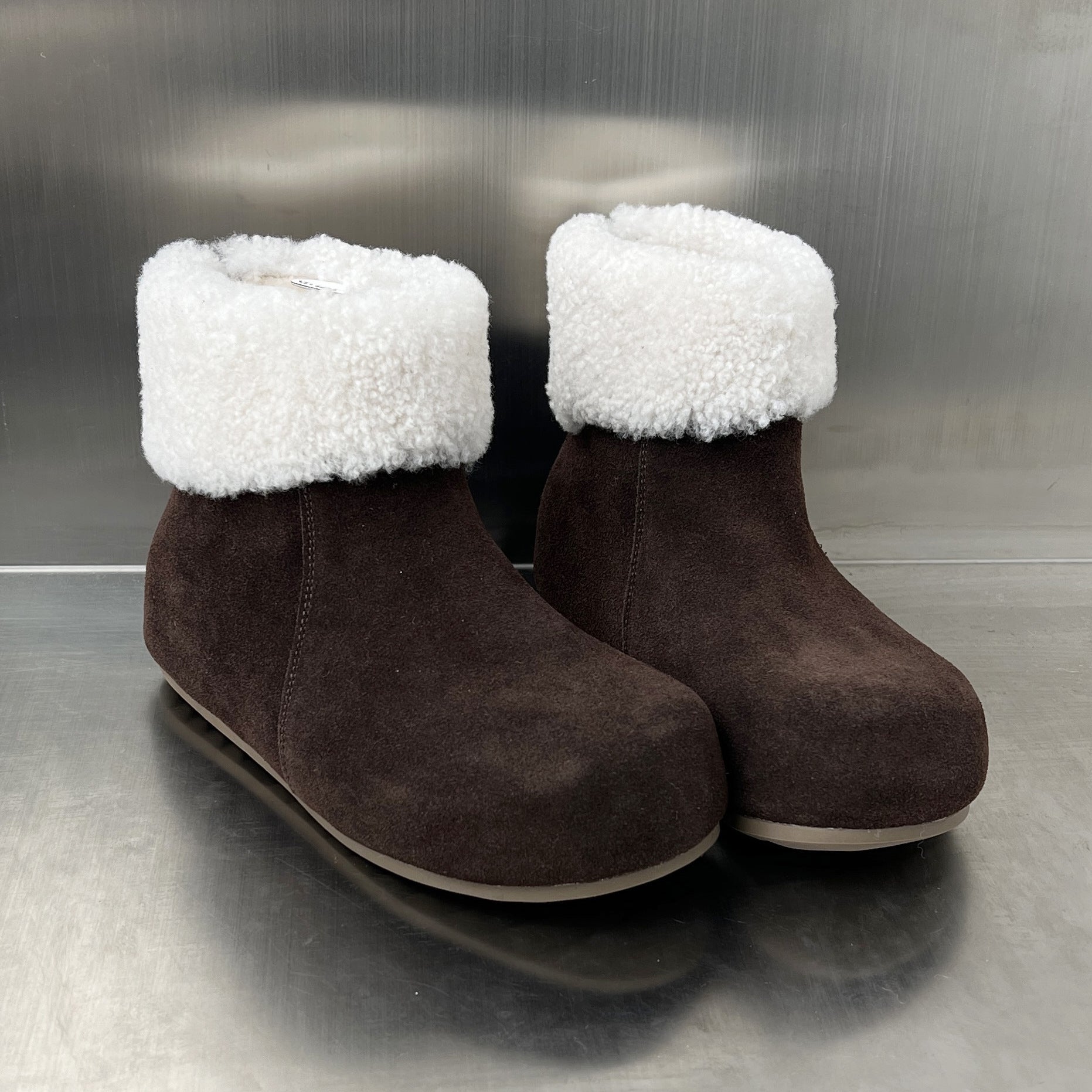 Damen elegante Fleece-Stiefel mit weichem Innenfutter und rutschfester Sohle R&B