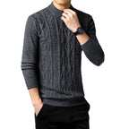Herren Strickpullover mit strukturiertem Zopfmuster R&B