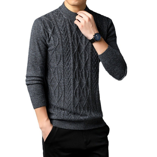 Herren Strickpullover mit strukturiertem Zopfmuster R&B